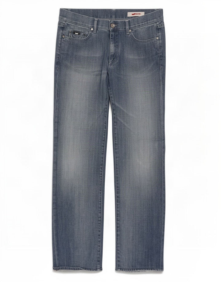 Gas Straight Jeans til kvinder W32 L33 Blå Bomuld