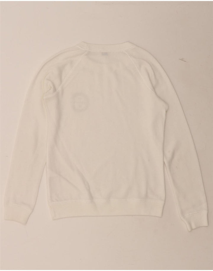 JACK WILLS Womens Oversized Crew Neck Jumper Sweater UK 8 Small  White Vintage Jack Wills and Second-Hand Jack Wills from Messina Hembry 