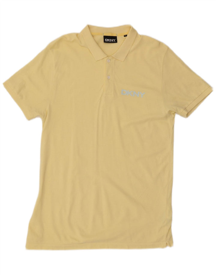 Dkny Herre Polo Shirt Stor Gul Bomuld