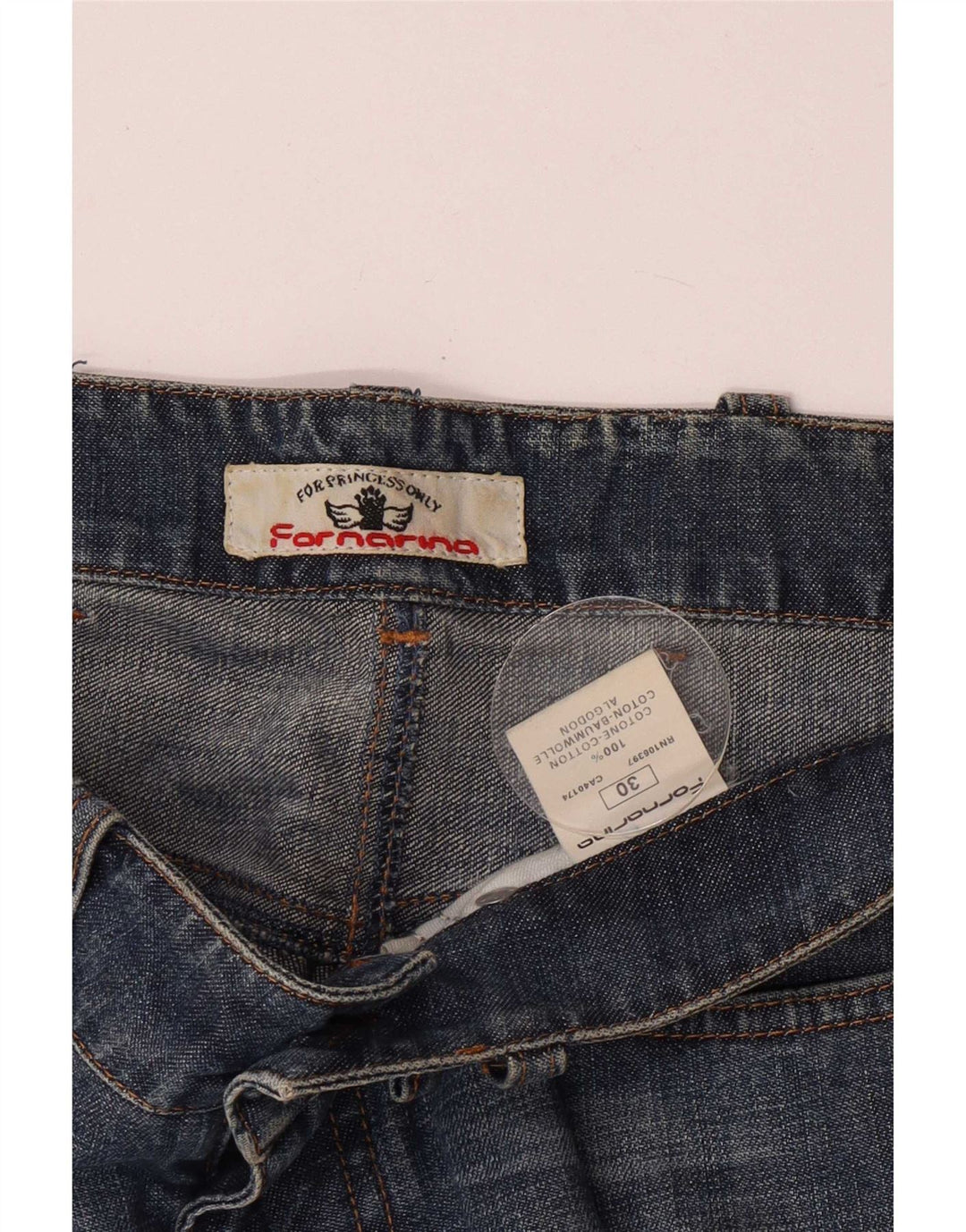 Fornarina denimshorts til kvinder W30 Mellemblå bomuld