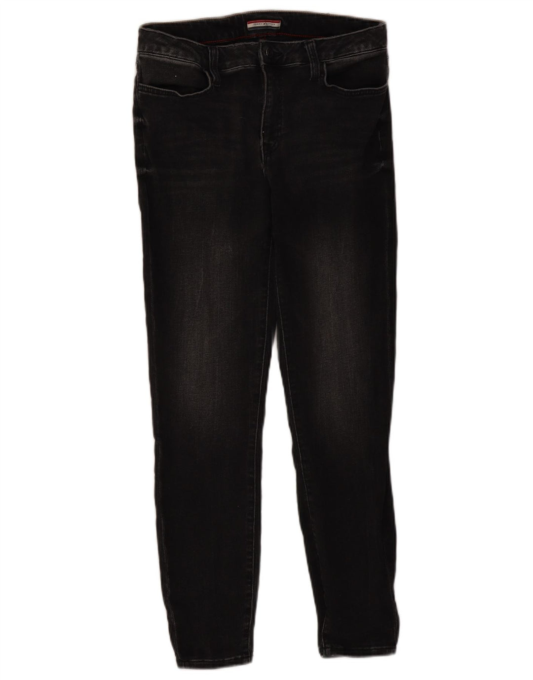 TOMMY HILFIGER Kvinder Højtaljede Skinny Jeans US 8 Medium W30 L26 Sort