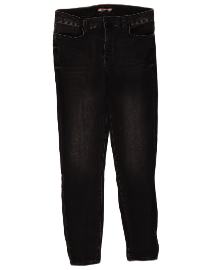 TOMMY HILFIGER Kvinder Højtaljede Skinny Jeans US 8 Medium W30 L26 Sort