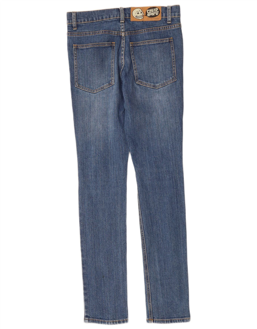 BILLIG MANDAG Dame Skinny Jeans W27 L32 Blå Bomuld