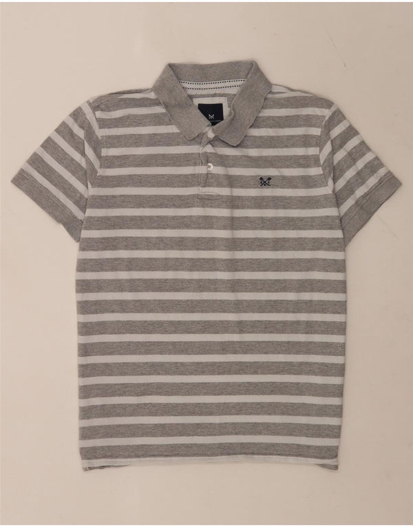 Besætningstøj Kortærmet herre poloshirt XL Gråstribet bomuld
