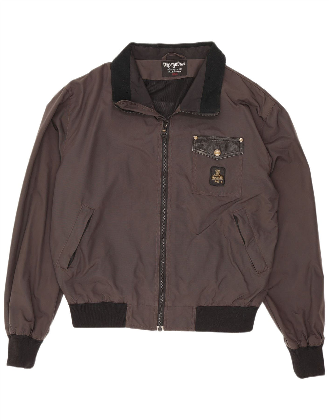 Refrigiwear Herre Bomber Jacket UK 40 Large Grå Colourblock Polyamid