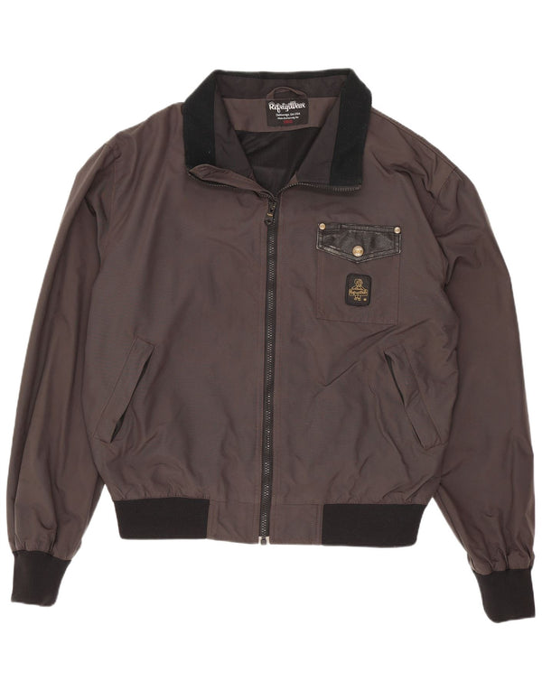 Refrigiwear Herre Bomber Jacket UK 40 Large Grå Colourblock Polyamid
