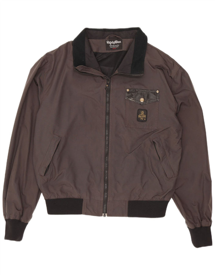 Refrigiwear Herre Bomber Jacket UK 40 Large Grå Colourblock Polyamid