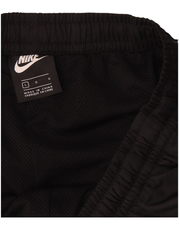 Nike Herre grafiske almindelige sportsshorts store sorte polyester