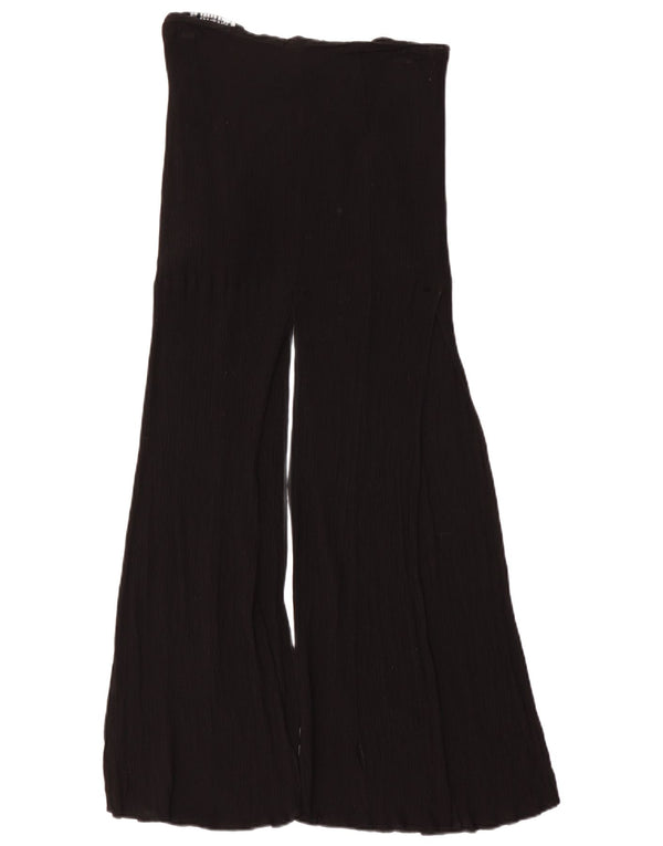 Zara Womens Casual Bukser med brede ben Små W26 L37 Sort