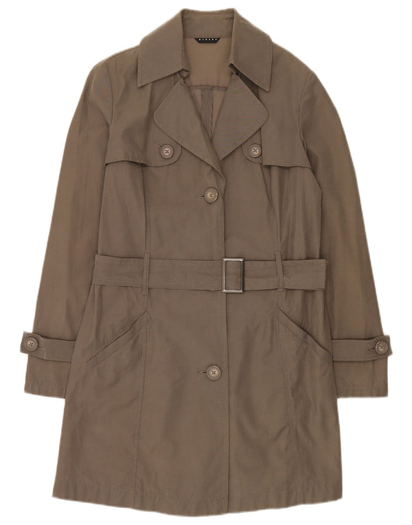 Sisley Trench Coat til kvinder IT 42 Medium Khaki Bomuld