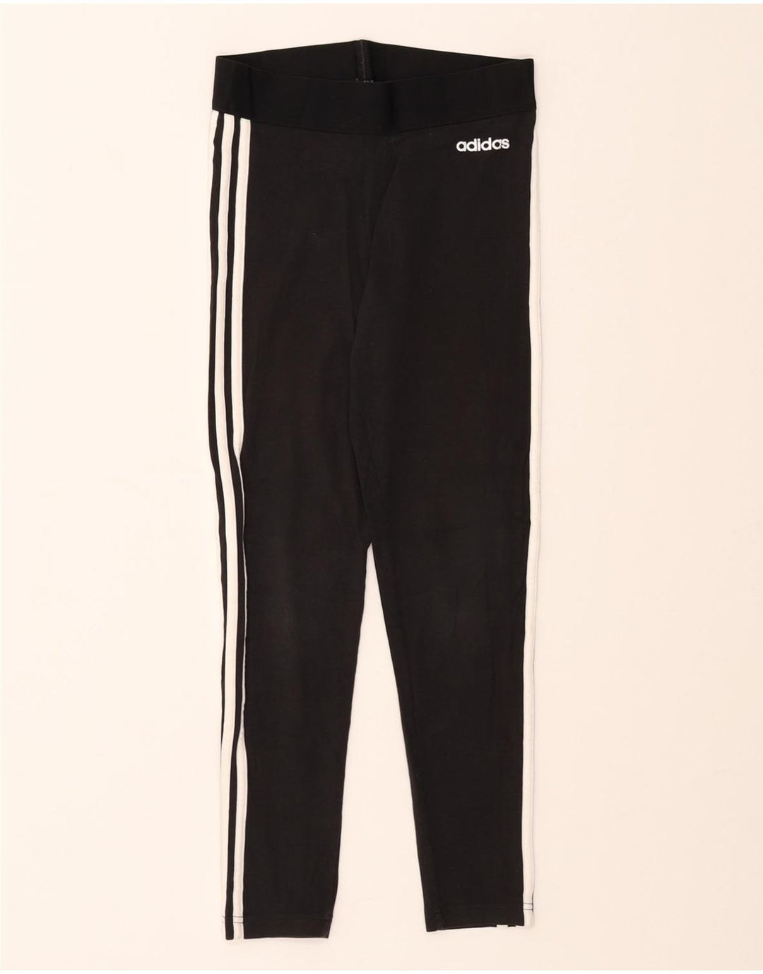 ADIDAS Womens Leggings UK 8/10 Small Black Cotton Vintage Adidas and Second-Hand Adidas from Messina Hembry 
