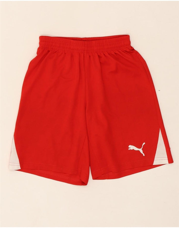 PUMA Boys Sport Shorts 13-14 Years Red Polyester Vintage Puma and Second-Hand Puma from Messina Hembry 