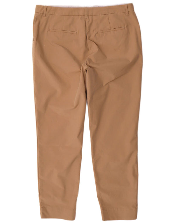Marks & Spencer Dame Slim Chino Bukser UK 14 Large W34 L28 Brun Bomuld
