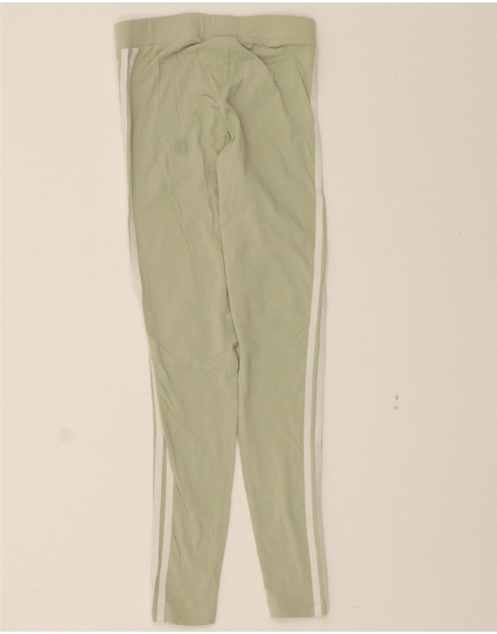 ADIDAS Womens Leggings UK 10 Small Green Cotton Vintage Adidas and Second-Hand Adidas from Messina Hembry 