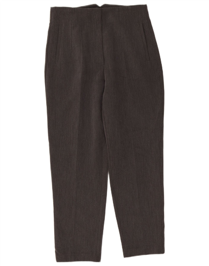 Zara Kvinder Højtaljet Suit Bukser Large W30 L26 Grå Polyester