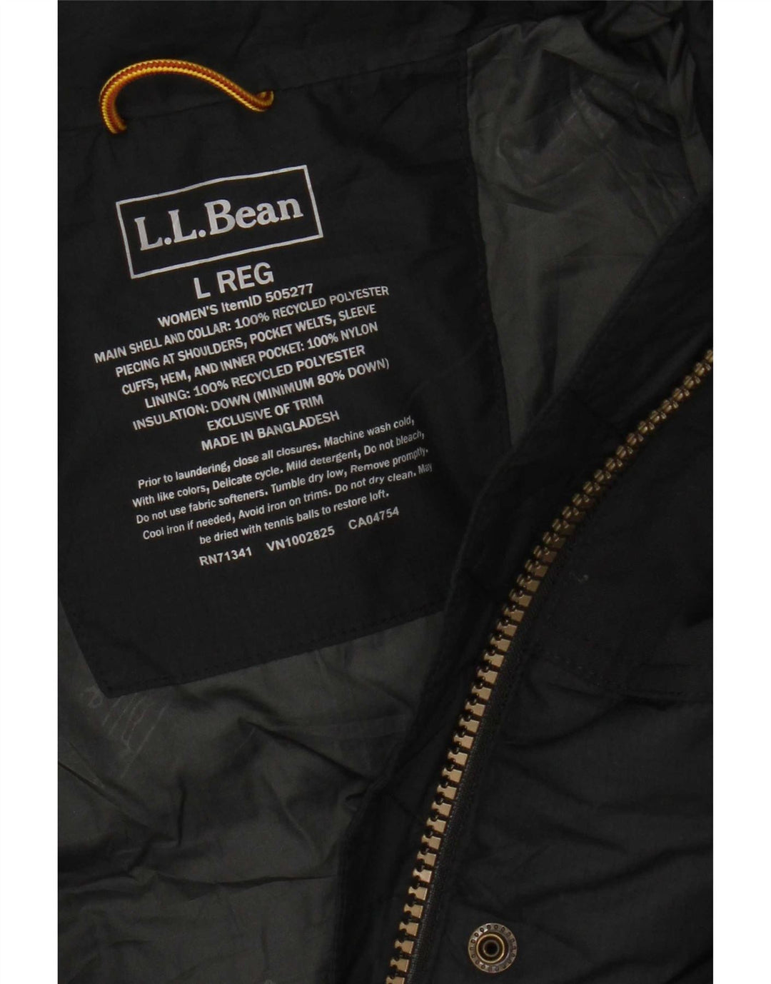 L.L.Bean Polstret hættejakke til kvinder UK 16 Stor grå polyester