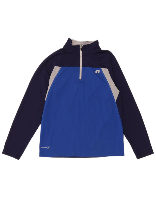 Russell Athletic Boys Pullover Træningsdragt Top 10-11 år Large Navy Blue