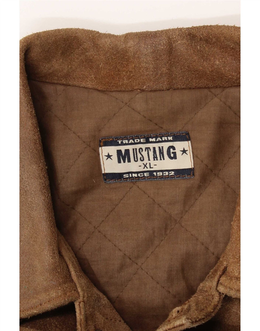 Mustang Herre Bomber Læderjakke UK 42 XL Brun