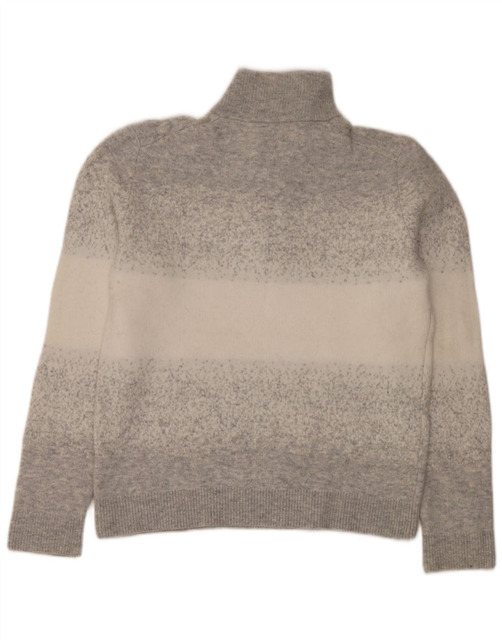 Reiss Herre Zip Neck Jumper Sweater Small Grå Flecked Polyamid