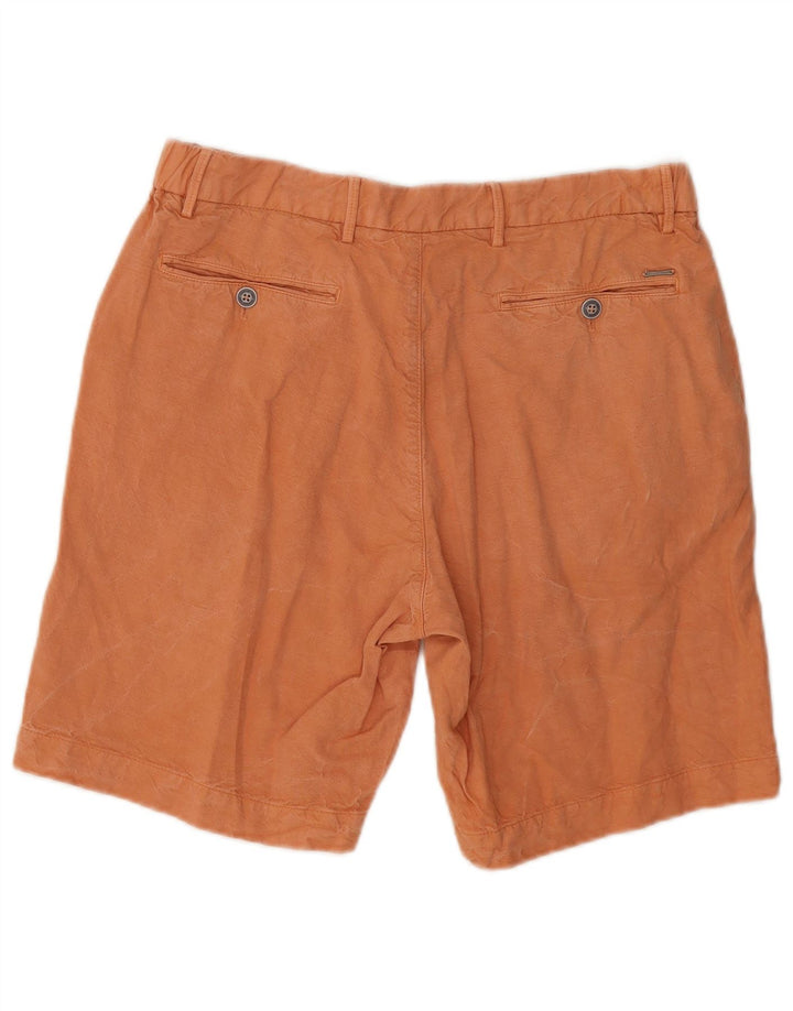 Massimo Dutti Herre Chino Shorts EU 42 Large W32 Orange Bomuld
