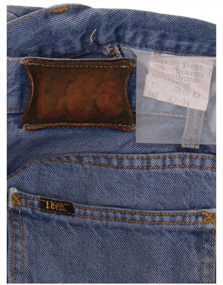 LEE Herre Chicago Straight Jeans W33 L34 Blå Bomuld