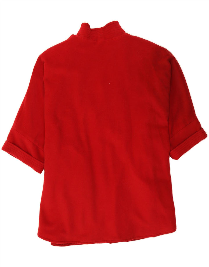 VINTAGE Womens Poncho Coat IT 44 Medium Red Wool Vintage Vintage and Second-Hand Vintage from Messina Hembry 