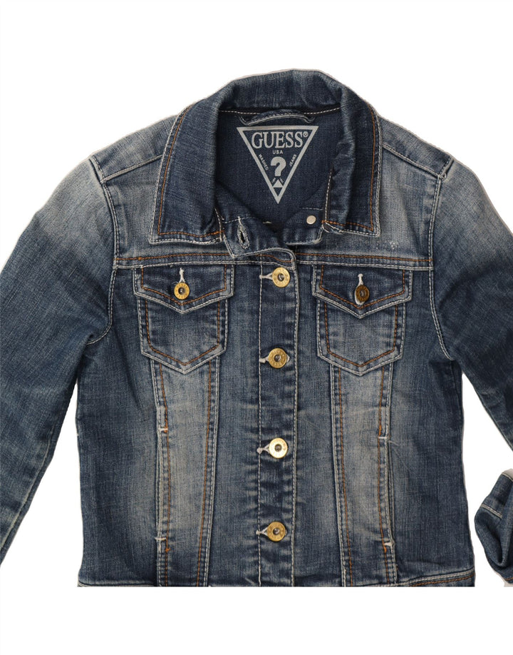 GUESS Girls Denim Jacket 7-8 Years Blue Vintage Guess and Second-Hand Guess from Messina Hembry 