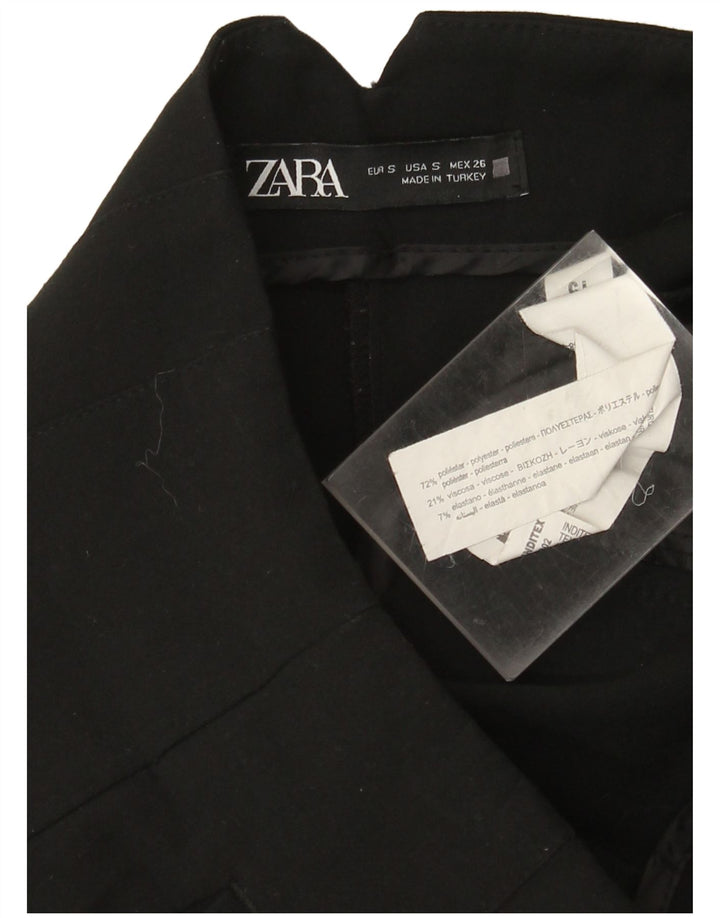 Zara koniske chinosbukser til kvinder Small W26 L27 sort polyester