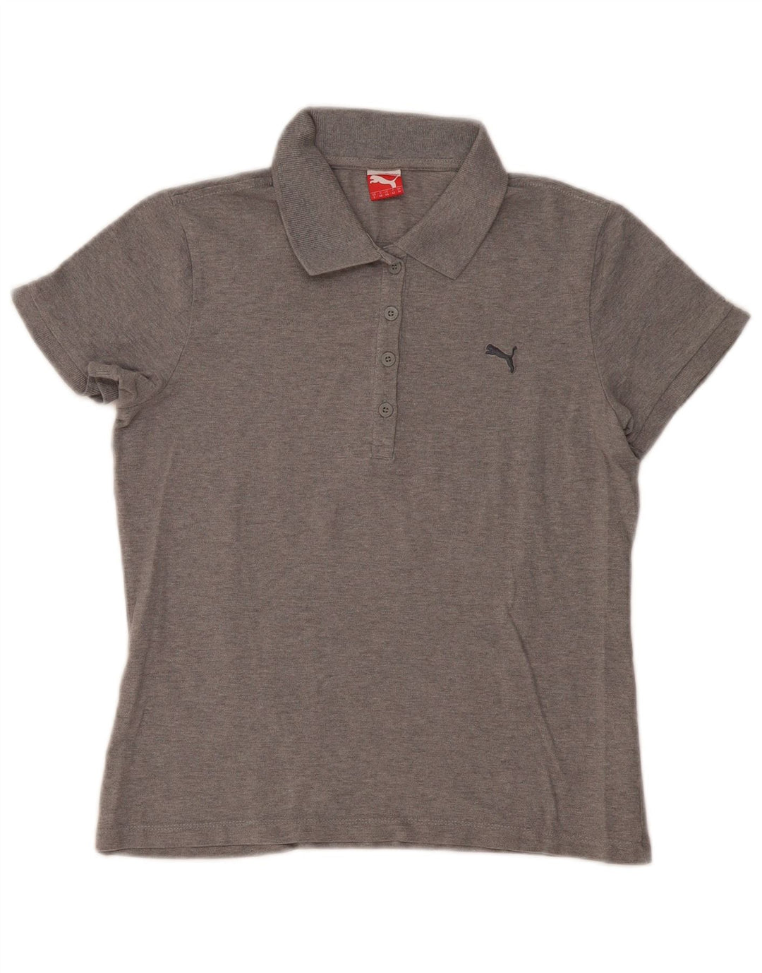PUMA Dame poloshirt UK 14 Medium Grey Bomuld