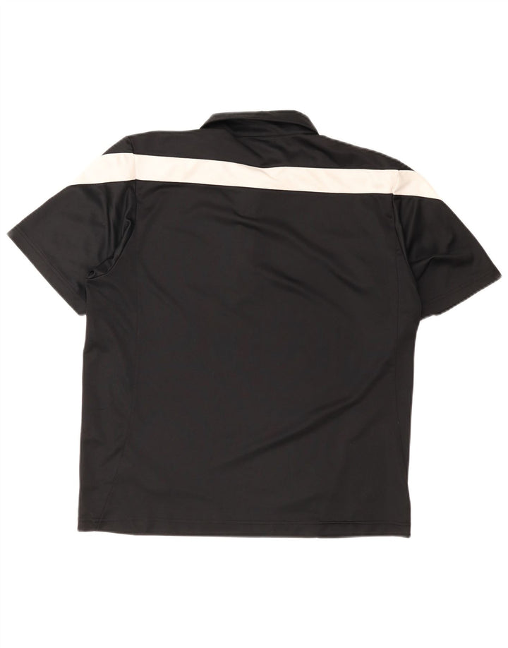 Nike Polo skjorte til mænd UK 39/41 Medium Black Colourblock