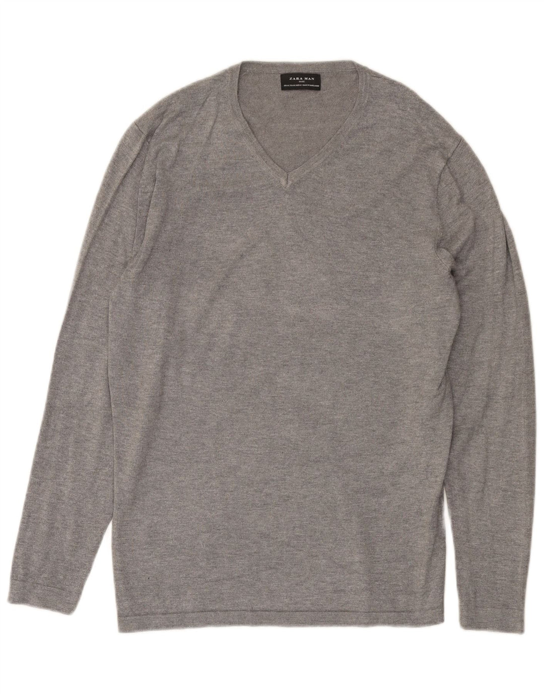 Zara Herre V-hals sweater Medium Grå Flecked