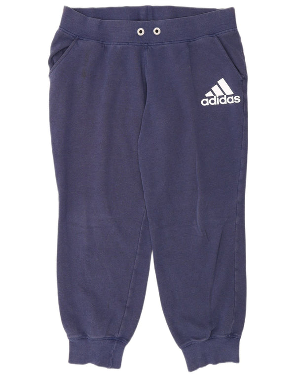 Adidas grafiske træningsdragtbukser til kvinder Joggers UK 16/18 Large Navy Blue