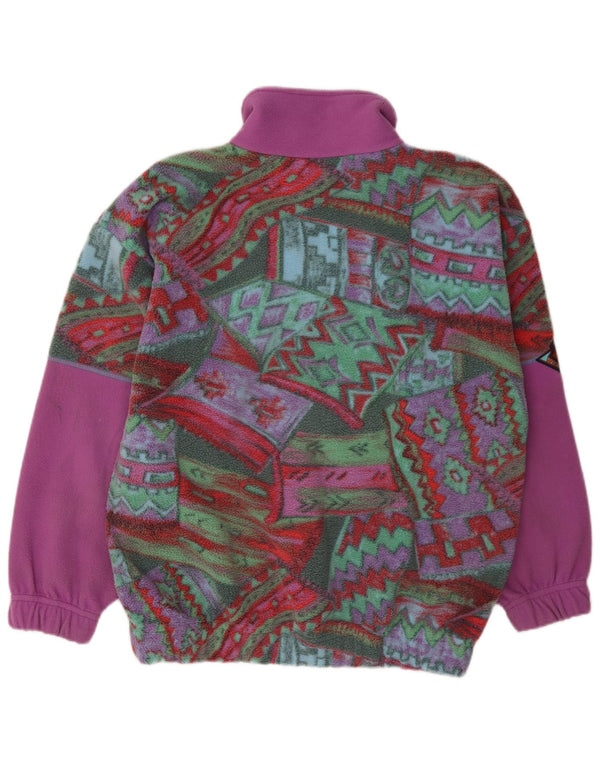 Santo Stefano Womens Ski Graphic Fleece Jumper UK 16 Large Pink Geometric