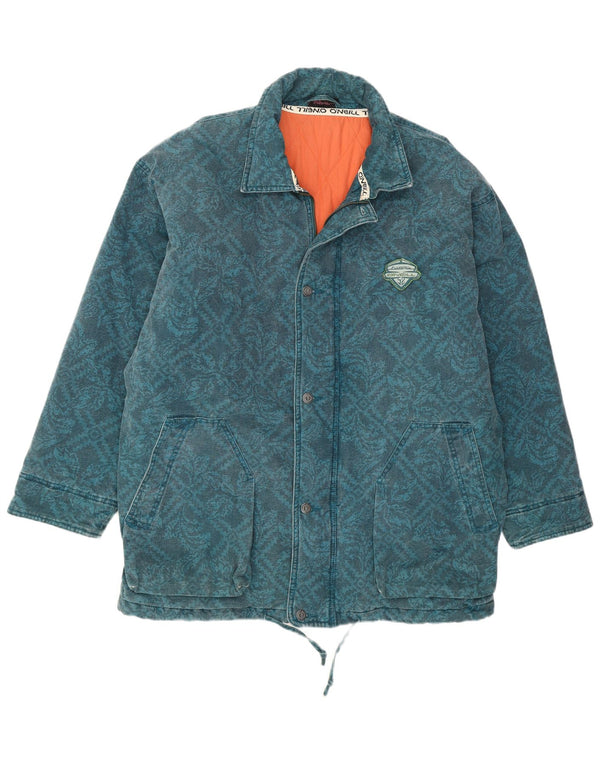O'Neill Herre Loose Fit Windbreaker Jacket UK 40 Large Green Paisley Cotton
