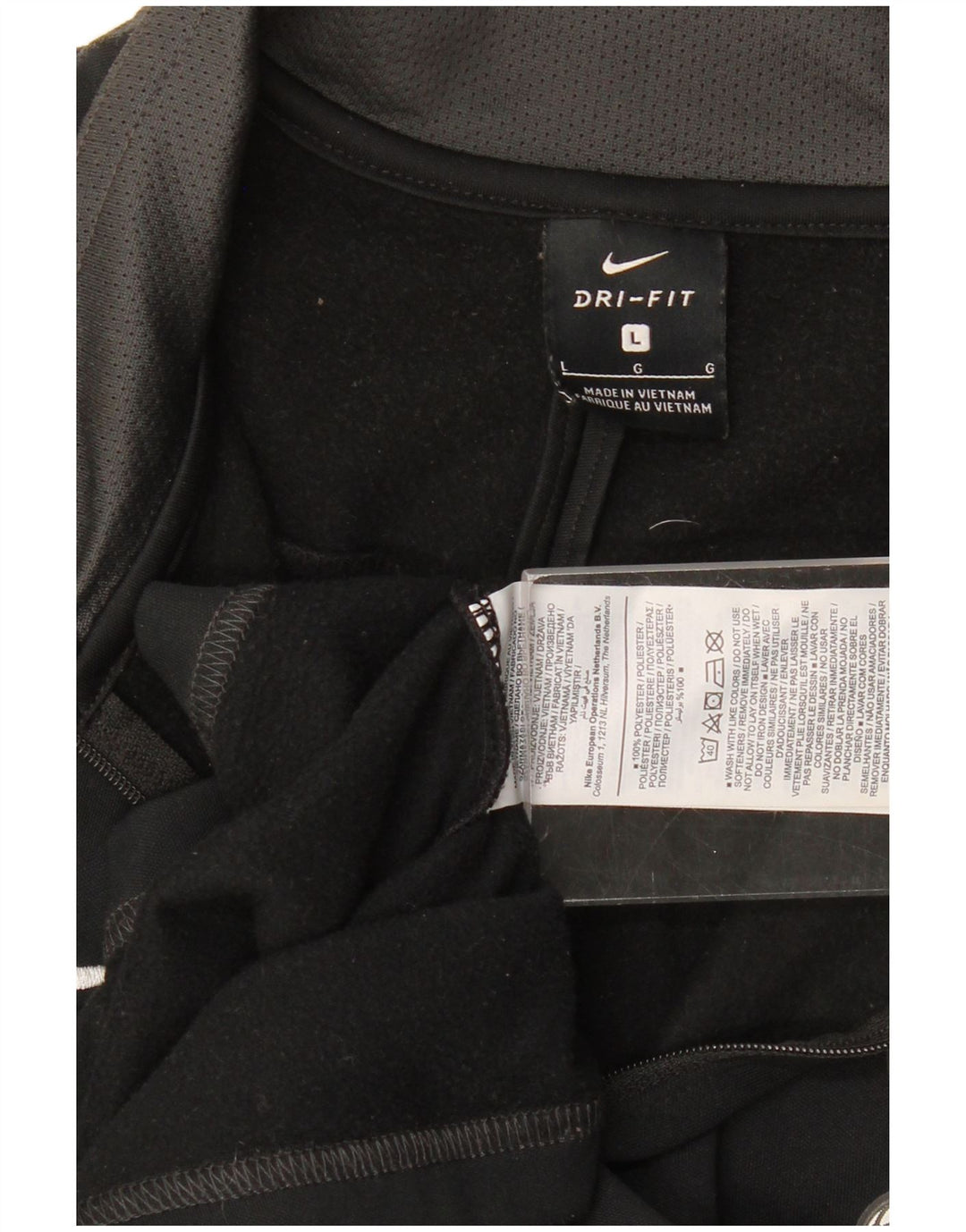 Nike Herre Tottenham Hotspur Pullover med lynlås-hals Træningsdragt Top Stor Sort