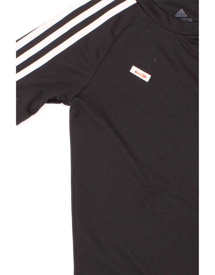 Adidas Boys Aeroready T-Shirt Top 7-8 år Sort Polyester