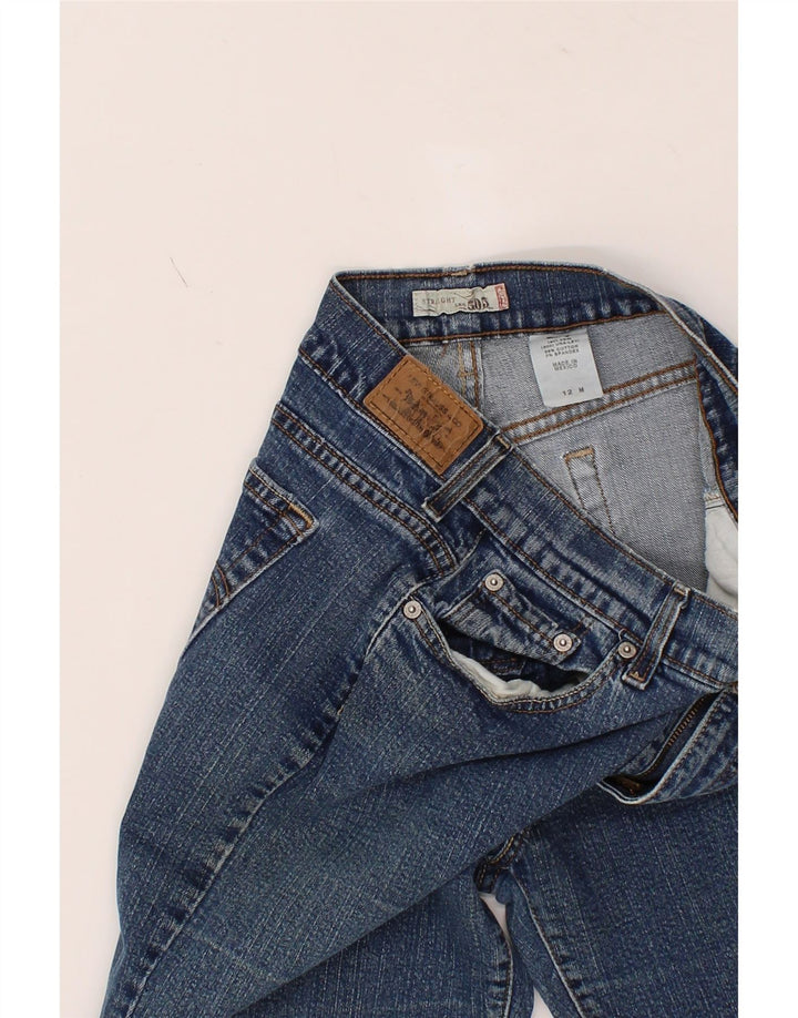LEVI'S Womens 505 Straight Jeans US 12 Large W30 L30 Blue Cotton Vintage Levi's and Second-Hand Levi's from Messina Hembry 