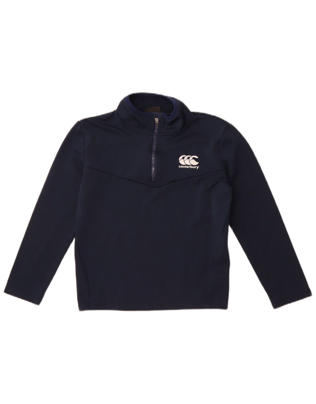 Canterbury Boys Zip Neck Pullover Træningsdragt Top 9-10 år Navy Blue