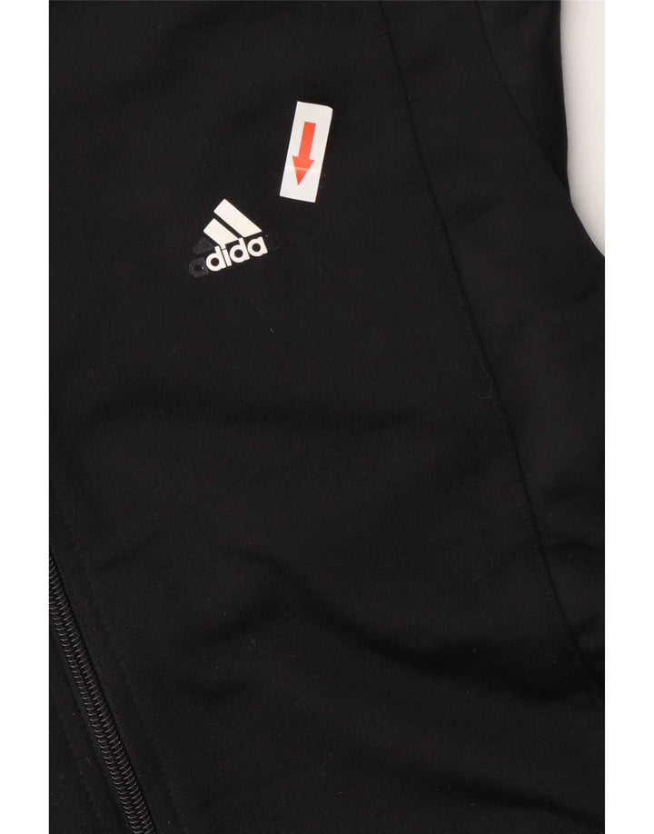 Adidas træningsdragt topjakke til kvinder UK 8/10 Lille sort polyester