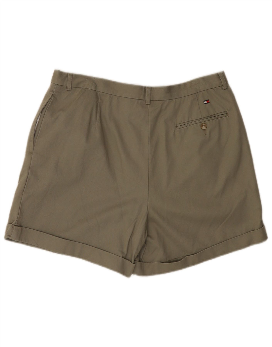 TOMMY HILFIGER kvinders pind chino shorts US 12 Large W32 Khaki Cotton