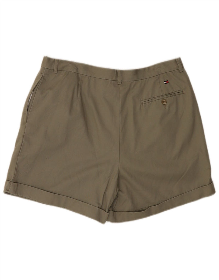 TOMMY HILFIGER kvinders pind chino shorts US 12 Large W32 Khaki Cotton