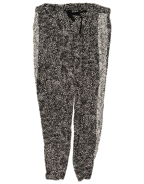 Marks & Spencer Casual Bukser til kvinder UK 12 Medium W34 L29 Sort Flecked
