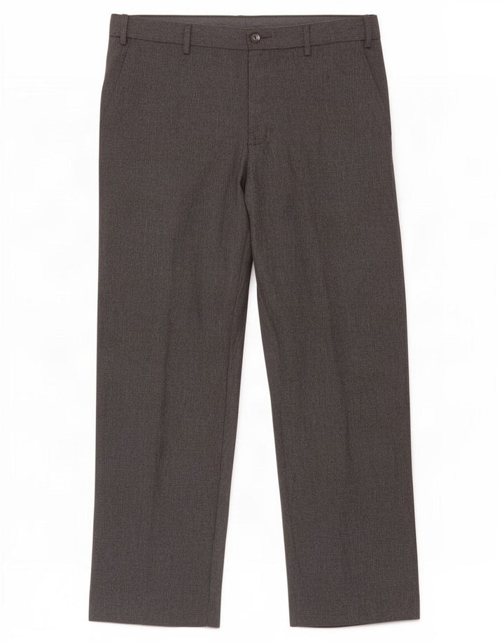Marks & Spencer Herre Regular Suit Bukser W34 L31 Grå polyester