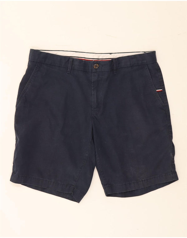 Tommy Hilfiger Herre Chino Shorts W36 Large Navy Blue Bomuld