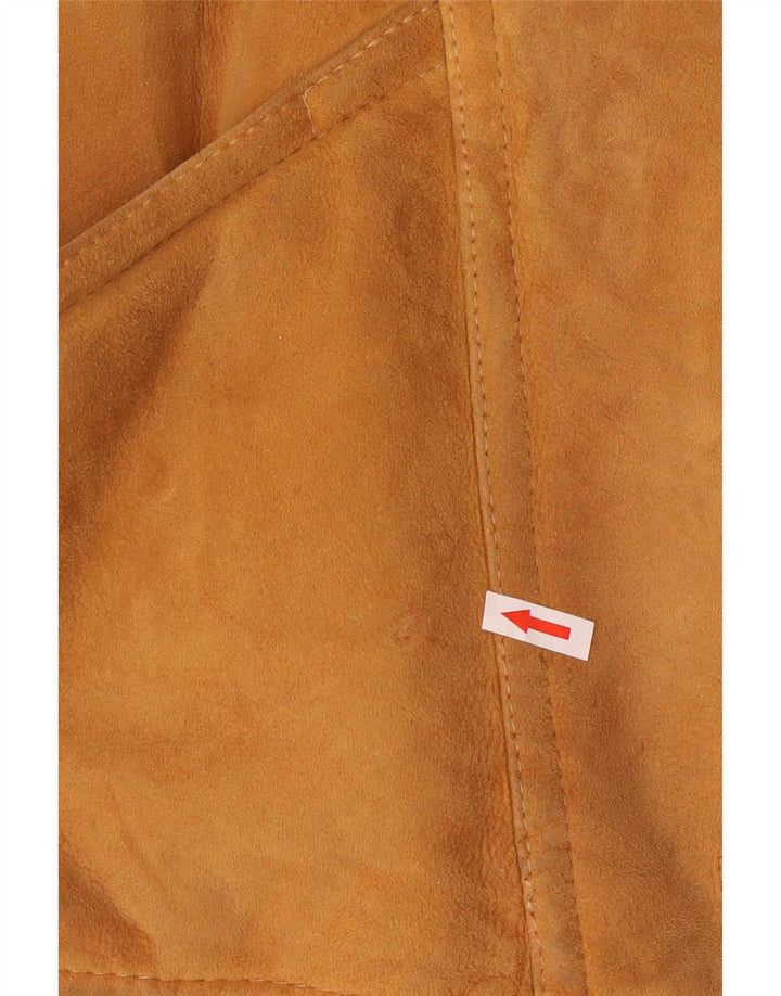 Vintage Dame Oversized Shearling Jacket IT 42 Medium Brown Colourblock