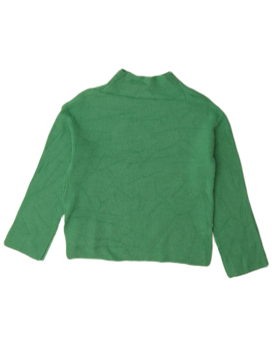 Marks & Spencer Dame Turtle Neck Jumper Sweater UK 10 Small Green Viscose