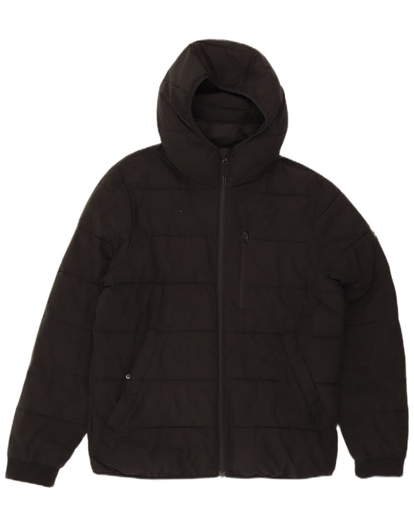 Abercrombie & Fitch Herre hættepolstret jakke UK 38 Medium Sort