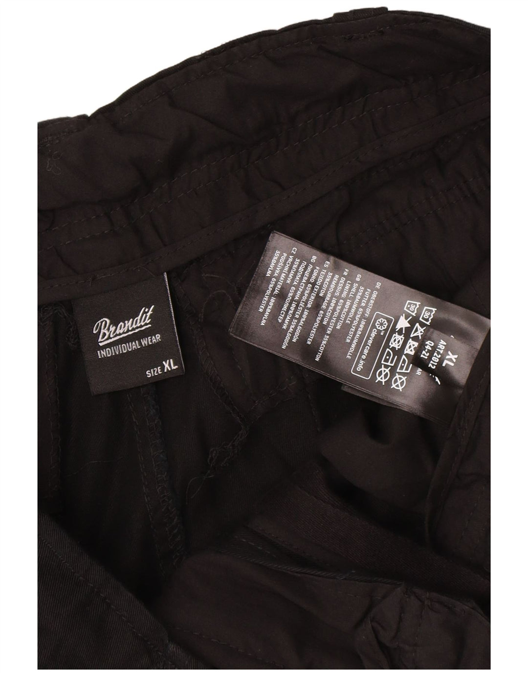 Brandit Herre Cargo Shorts XL W36 Sort Bomuld