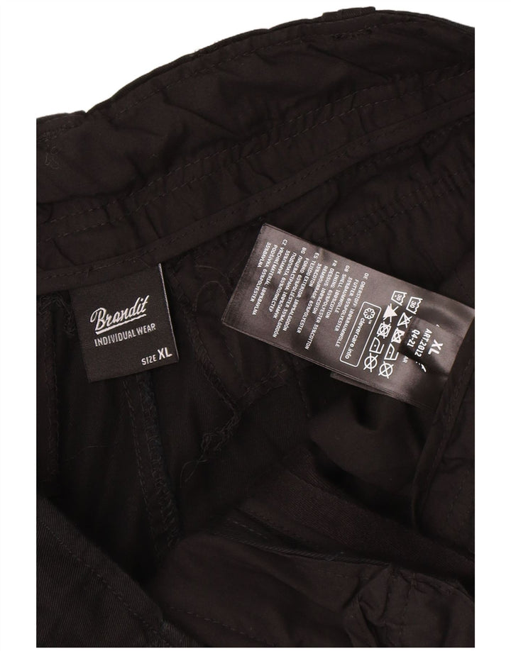 Brandit Herre Cargo Shorts XL W36 Sort Bomuld