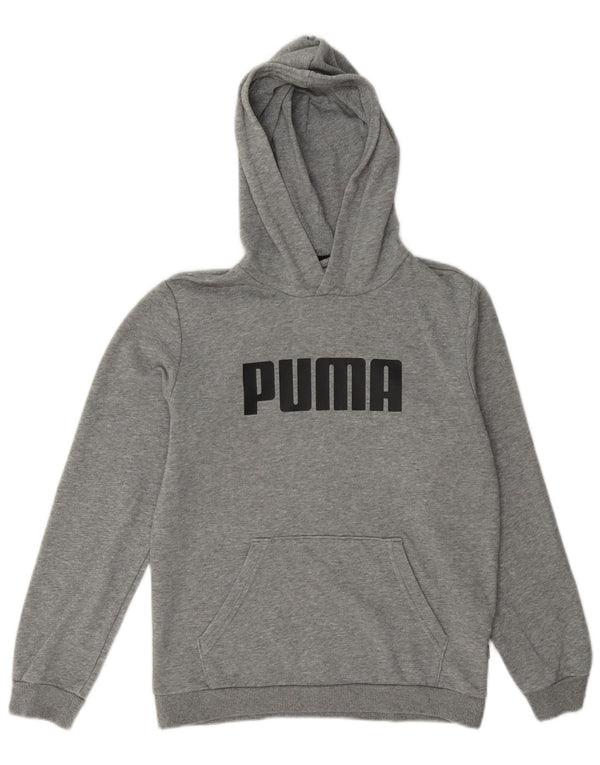 Puma drenge grafisk hættetrøje 11-12 år grå bomuld
